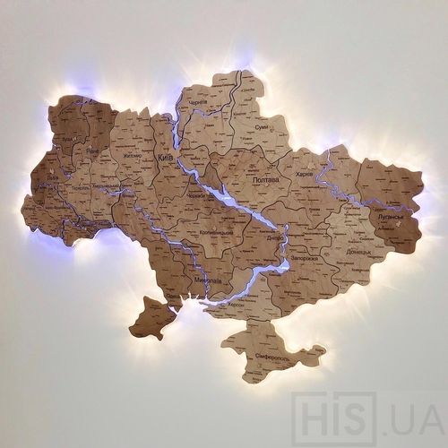 Карта Украины L 165х115см - фото 2