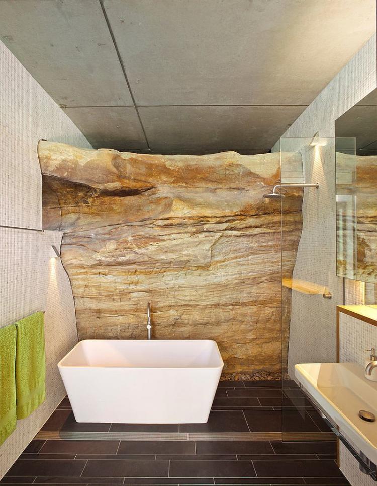 40 восхитительных ванных комнат с отделкой из кирпича и камня