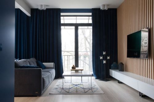 Глибокий синій. Інтер'єр квартири в Запоріжжі від NAOMA architecture & design