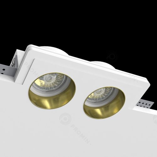Встраиваемый светильник гипсовый Double Brass M - фото