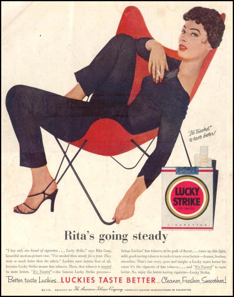 Стул BKF на рекламном посте сигарет Lucky strike (1955)