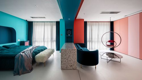 Жити з кольором: однокімнатна квартира у Шанхаї