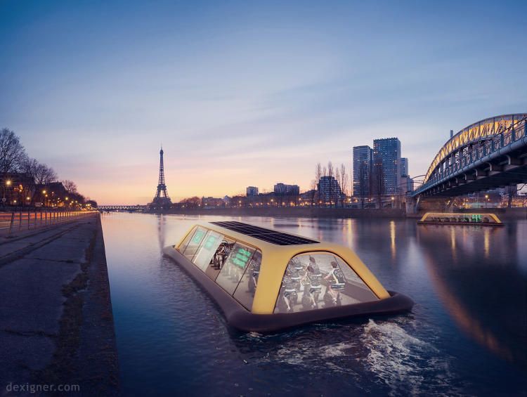 Paris Navigating Gym — дизайнерская фитнесс лодка