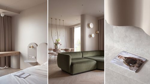 Теплий мінімалізм: квартира з хвилями від Bordo Design