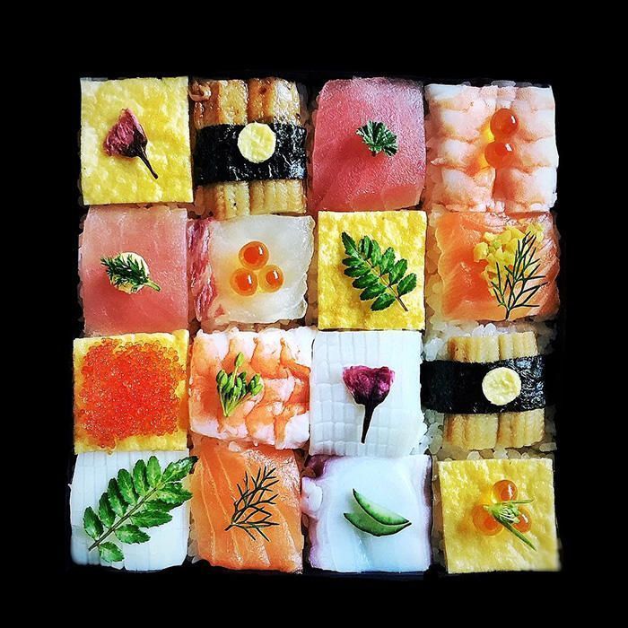 Мозаичные панно из суши-сетов