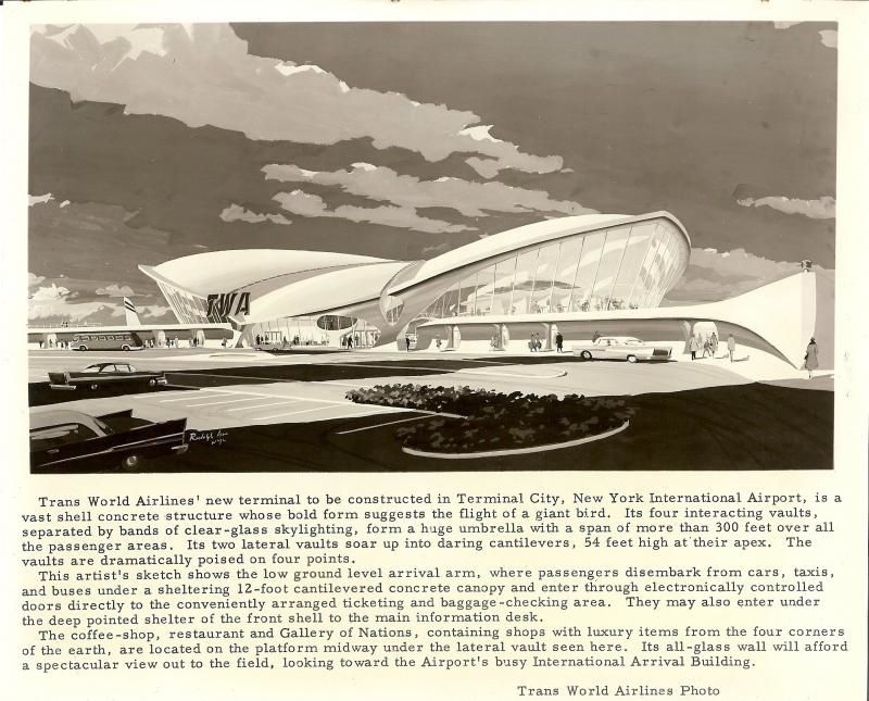 Реклама нового терміналу TWA. 1962 рік