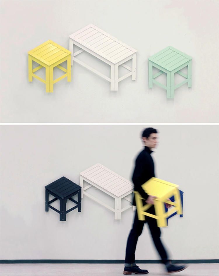 Мебель со способностями становиться как 2D, так и 3D 