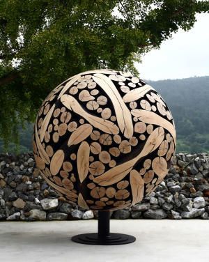 Деревянный лэнд-арт корейского скульптора Чжэ-Хе Ли
