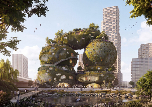 MVRDV спроєктували Shift Embassy у Роттердамі — культурний центр, що перетворюється на вертикальний ландшафт

