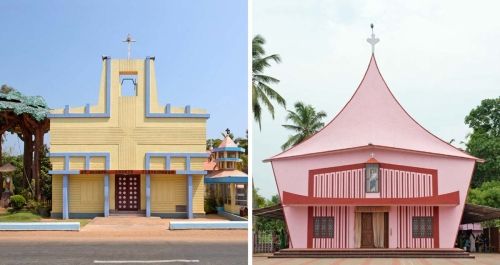 Индийский регион со странными церквями