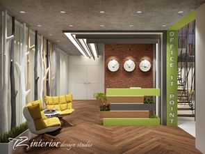 Design concept of the interior office for IT company