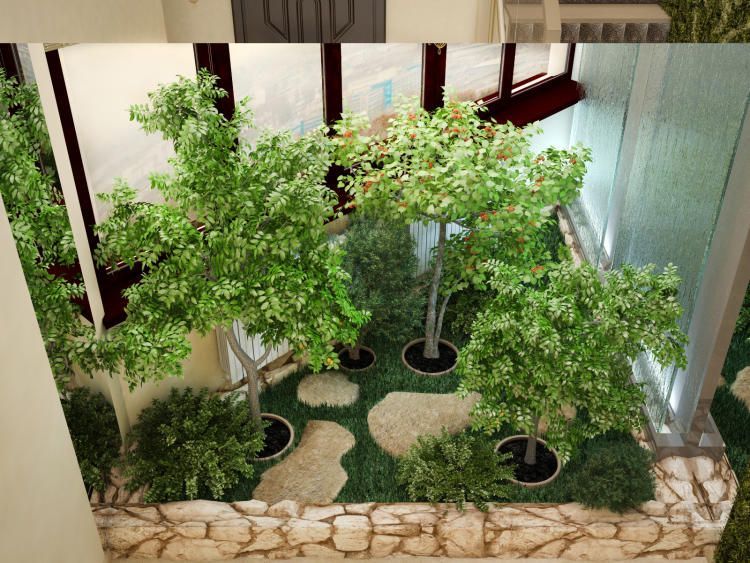 Элементы эко в интерьере - это недостаточно роскошно для интерьера в арабском стиле. Поэтому дизайнер интерьера Татьяна Зайцева решила организовать целый зимний сад в квартире. 