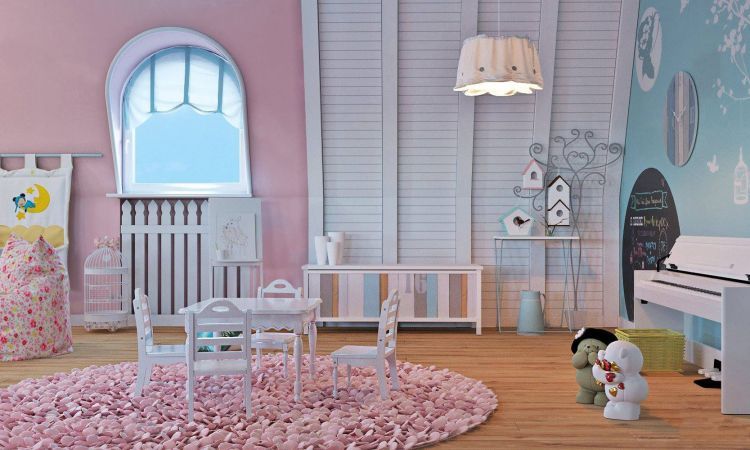 Идеи дизайна детской комнаты в розовом цвете