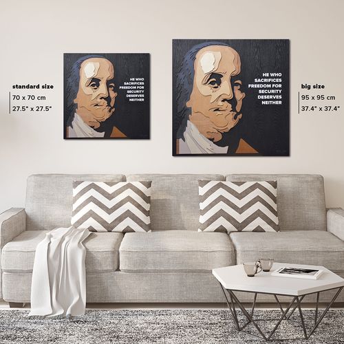 Картина BENJAMIN FRANKLIN - 3D картина из дерева - фото 5 Картина BENJAMIN FRANKLIN - 3D картина из дерева - фото 5