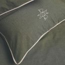 Постіль при Серафимі - зелена з молочним кантом - фото 3