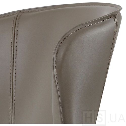Барный стул Arthur кожаный (пепельно-серый) - фото 3