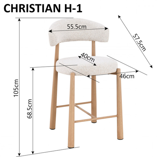 Барный стул CHRISTIAN - фото 17
