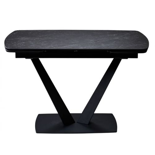 Стол раскладной Elvi Black Marble черный 120-180 см - фото 3