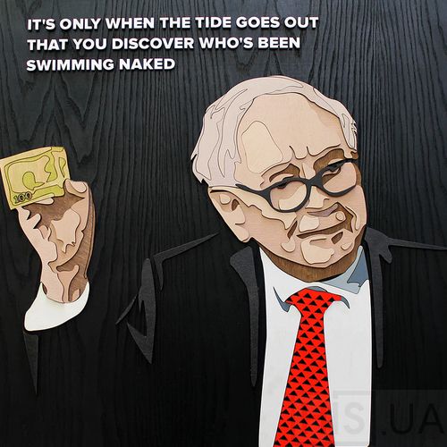 Картина WARREN BUFFETT - 3D картина из дерева Картина WARREN BUFFETT - 3D картина из дерева