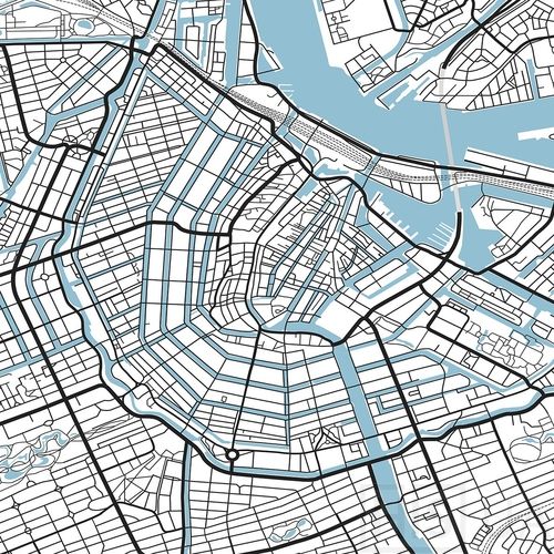 Шпалери MAP OF AMSTERDAM - фото 2
