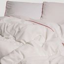 Постіль при Серафимі - біла з теракотовим кантом - фото 3