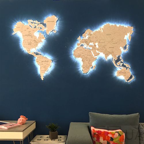 Карта мира размер L - фото 7