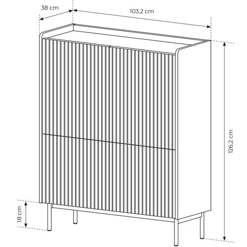 Комод високий Level 4D/103 - фото 6