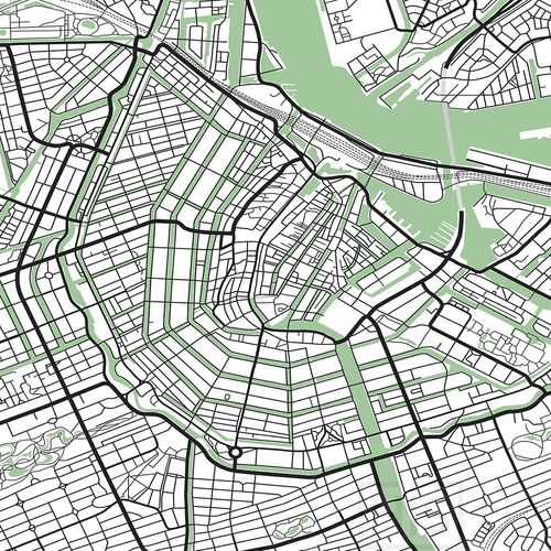 Шпалери MAP OF AMSTERDAM - фото 4