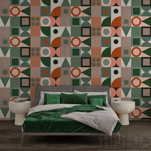 Обои Crazy Geometry! | Green Обои Crazy Geometry! | Green | Интернет-магазин дизайнерской и современной мебели для дома, кафе, баров и ресторанов - His.ua