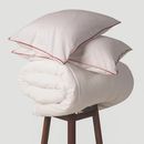 Постіль при Серафимі - біла з теракотовим кантом - фото 1