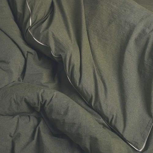 Постіль при Серафимі - зелена з молочним кантом - фото 4