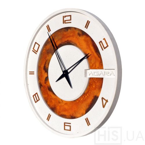 Бетонные часы LORI white rust - фото 2