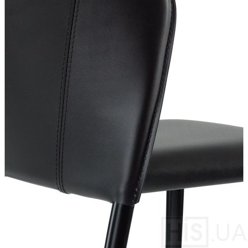 Барный стул Arthur кожаный черный - фото 3