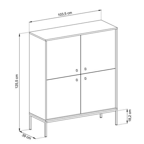 Комод високий Mono MK104 - фото 9