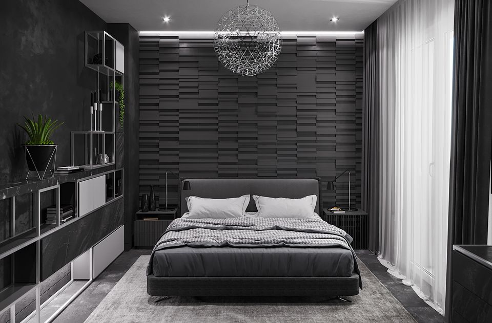 Черная спальня: фото дизайна и подбор цветовых решений в черных тонах